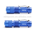 SK68 Aluminim color azul niños recargable MINI linterna antorcha para promoción